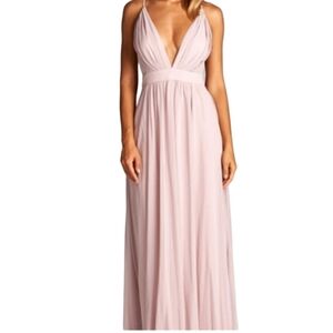 Rubber Ducky Tulle Deep V Maxi Dress Size Small